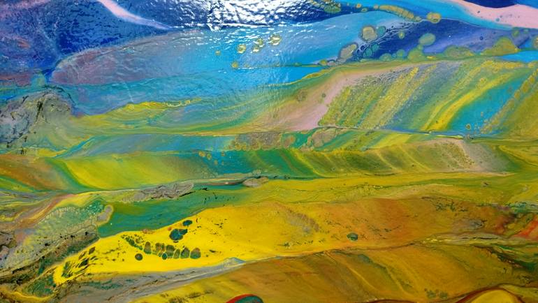 Original Abstract Landscape Painting by Jacob Jugashvili