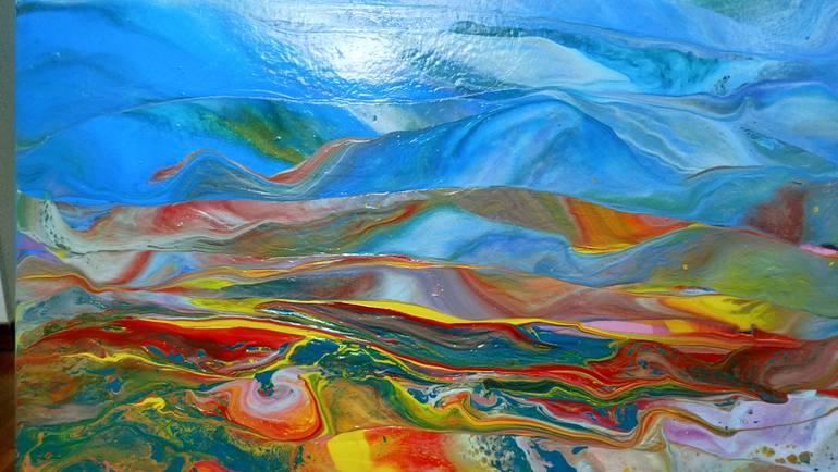 Original Abstract Landscape Painting by Jacob Jugashvili