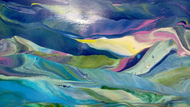 Original Abstract Landscape Painting by Jacob Jugashvili