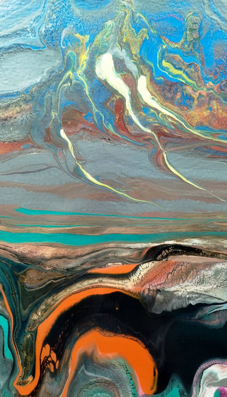 Original Abstract Landscape Painting by Jacob Jugashvili