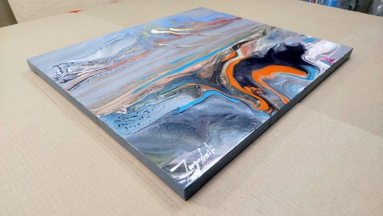 Original Abstract Landscape Painting by Jacob Jugashvili