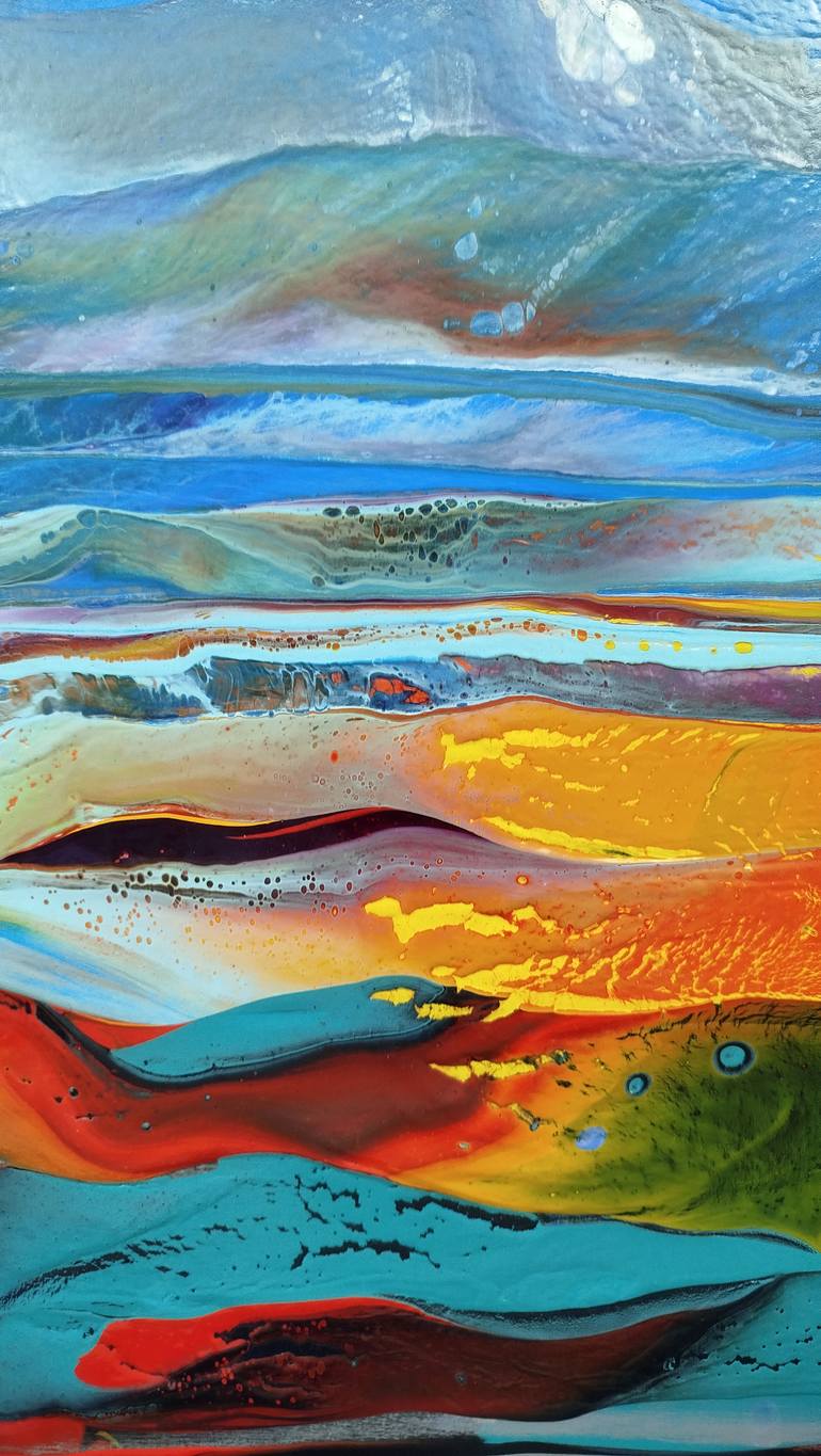 Original Abstract Expressionism Landscape Painting by Jacob Jugashvili