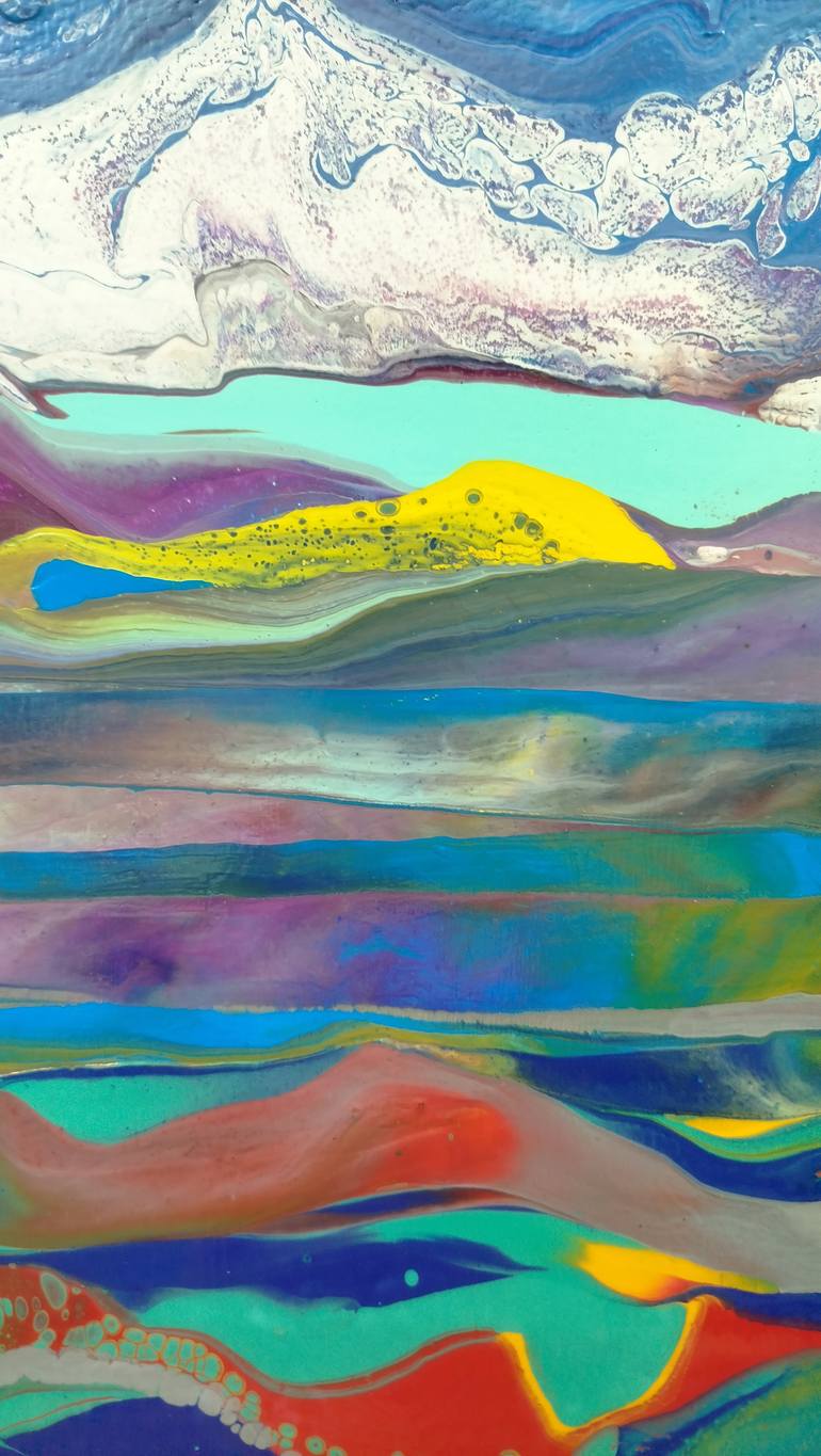 Original Abstract Expressionism Landscape Painting by Jacob Jugashvili