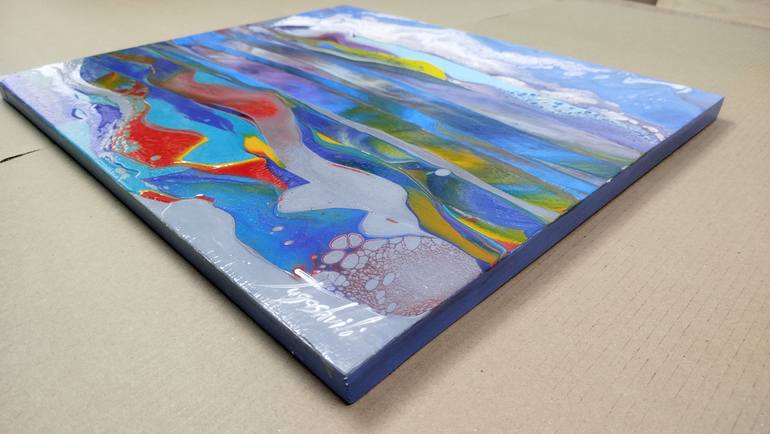 Original Abstract Expressionism Landscape Painting by Jacob Jugashvili