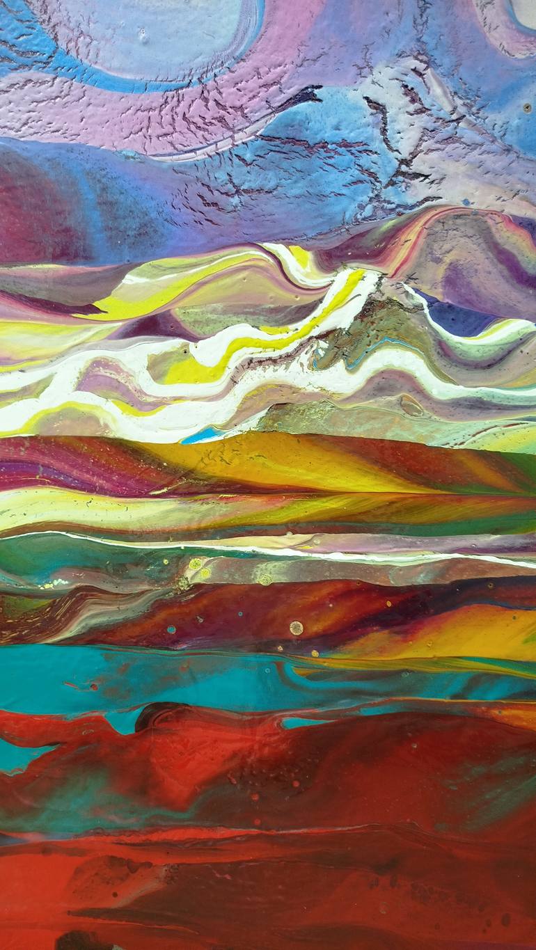 Original Abstract Expressionism Landscape Painting by Jacob Jugashvili