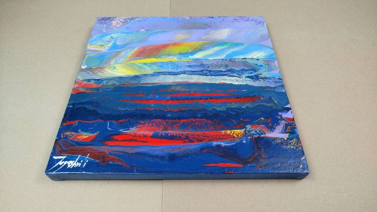 Original Abstract Expressionism Landscape Painting by Jacob Jugashvili