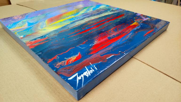 Original Abstract Expressionism Landscape Painting by Jacob Jugashvili