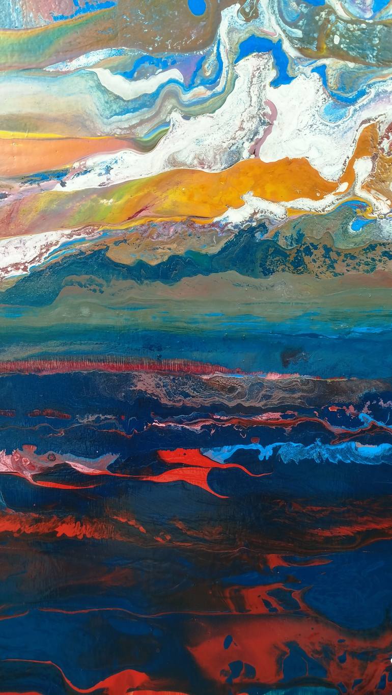 Original Abstract Landscape Painting by Jacob Jugashvili