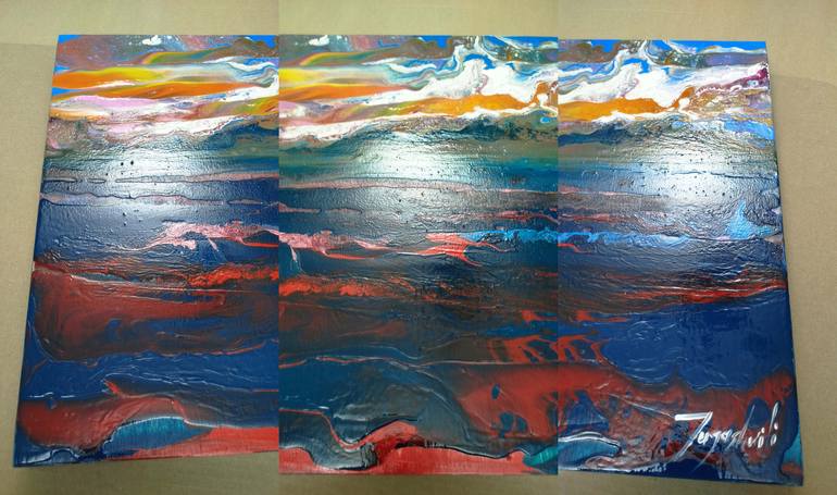 Original Abstract Landscape Painting by Jacob Jugashvili