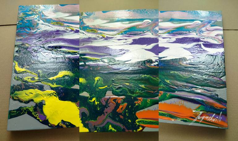 Original Abstract Landscape Painting by Jacob Jugashvili