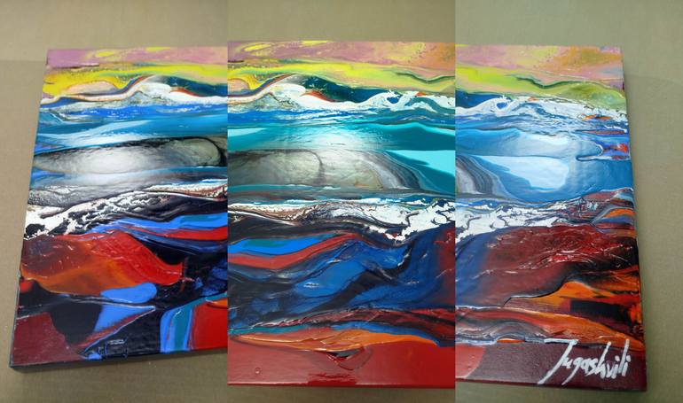 Original Abstract Expressionism Nature Painting by Jacob Jugashvili