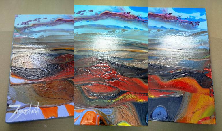 Original Abstract Landscape Painting by Jacob Jugashvili