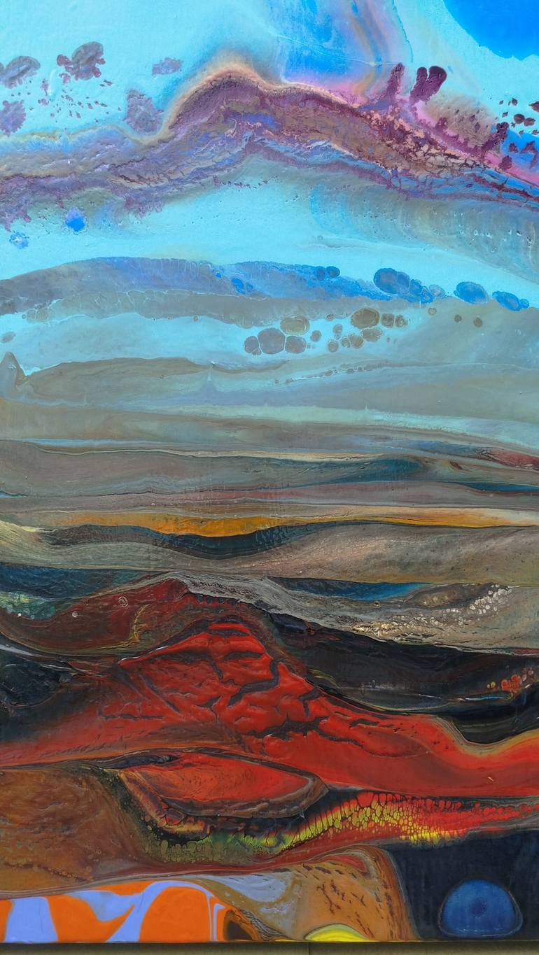 Original Abstract Landscape Painting by Jacob Jugashvili