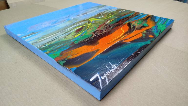 Original Abstract Language Painting by Jacob Jugashvili