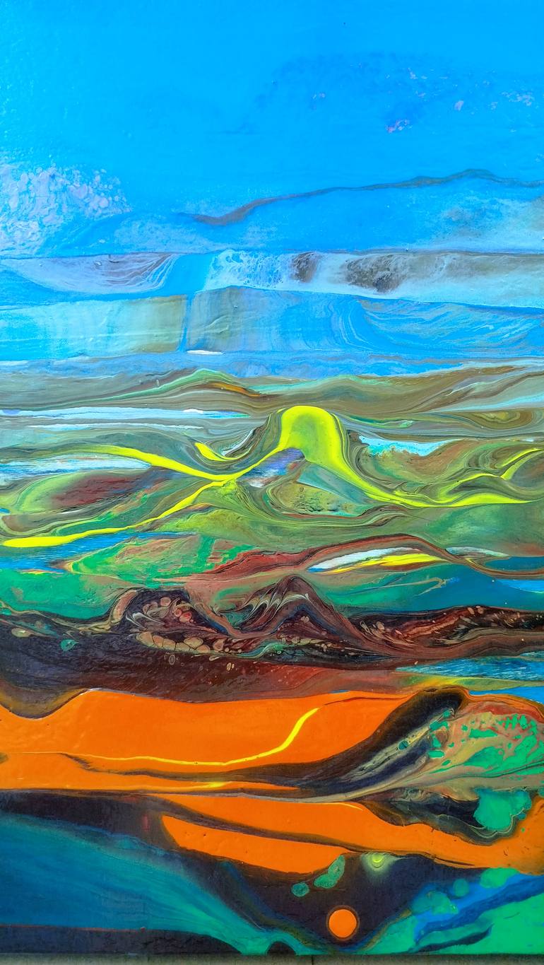 Original Abstract Language Painting by Jacob Jugashvili