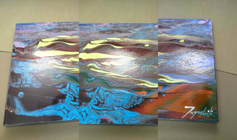 Original Abstract Expressionism Abstract Painting by Jacob Jugashvili