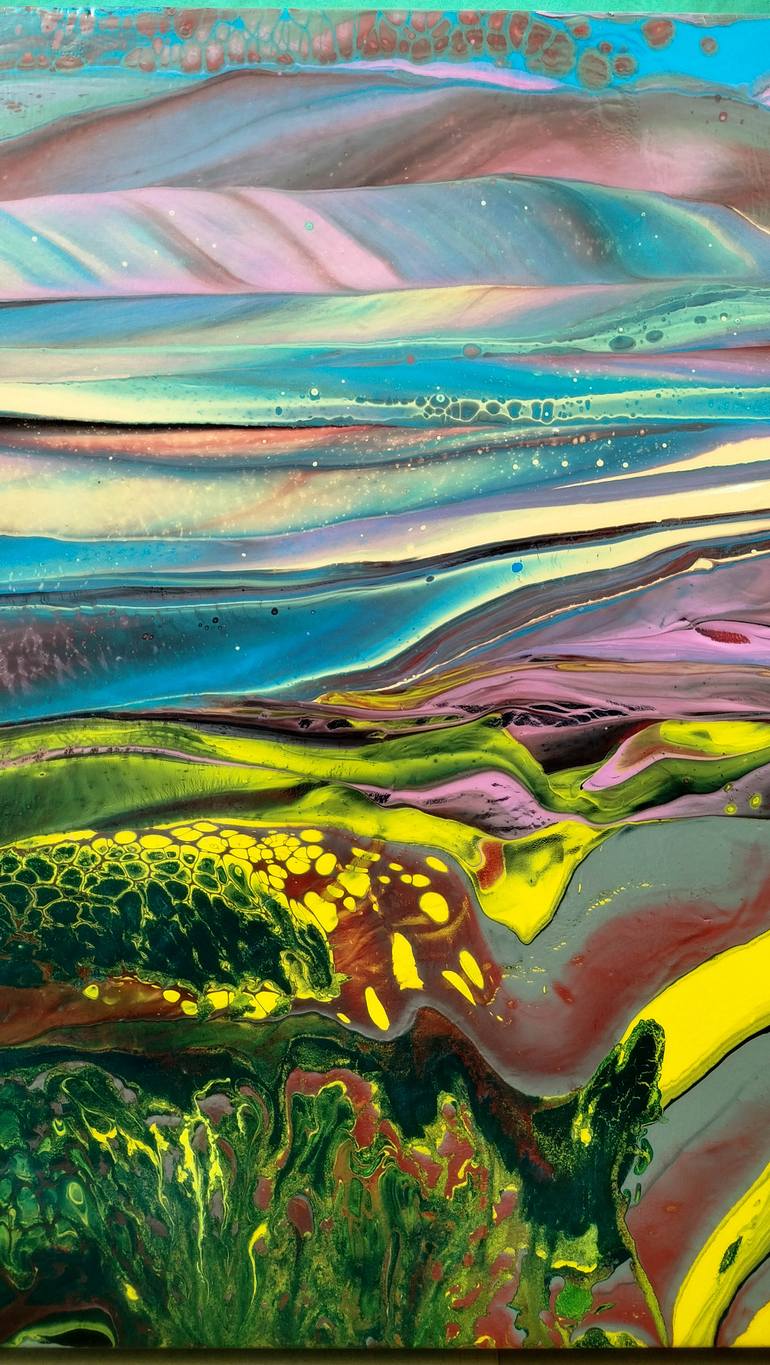 Original Abstract Sunset Painting by Jacob Jugashvili