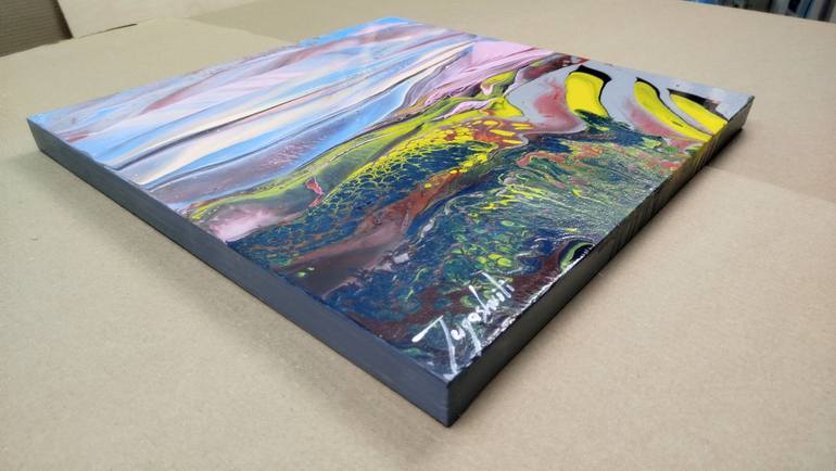 Original Abstract Sunset Painting by Jacob Jugashvili
