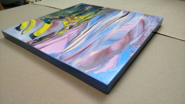 Original Abstract Sunset Painting by Jacob Jugashvili