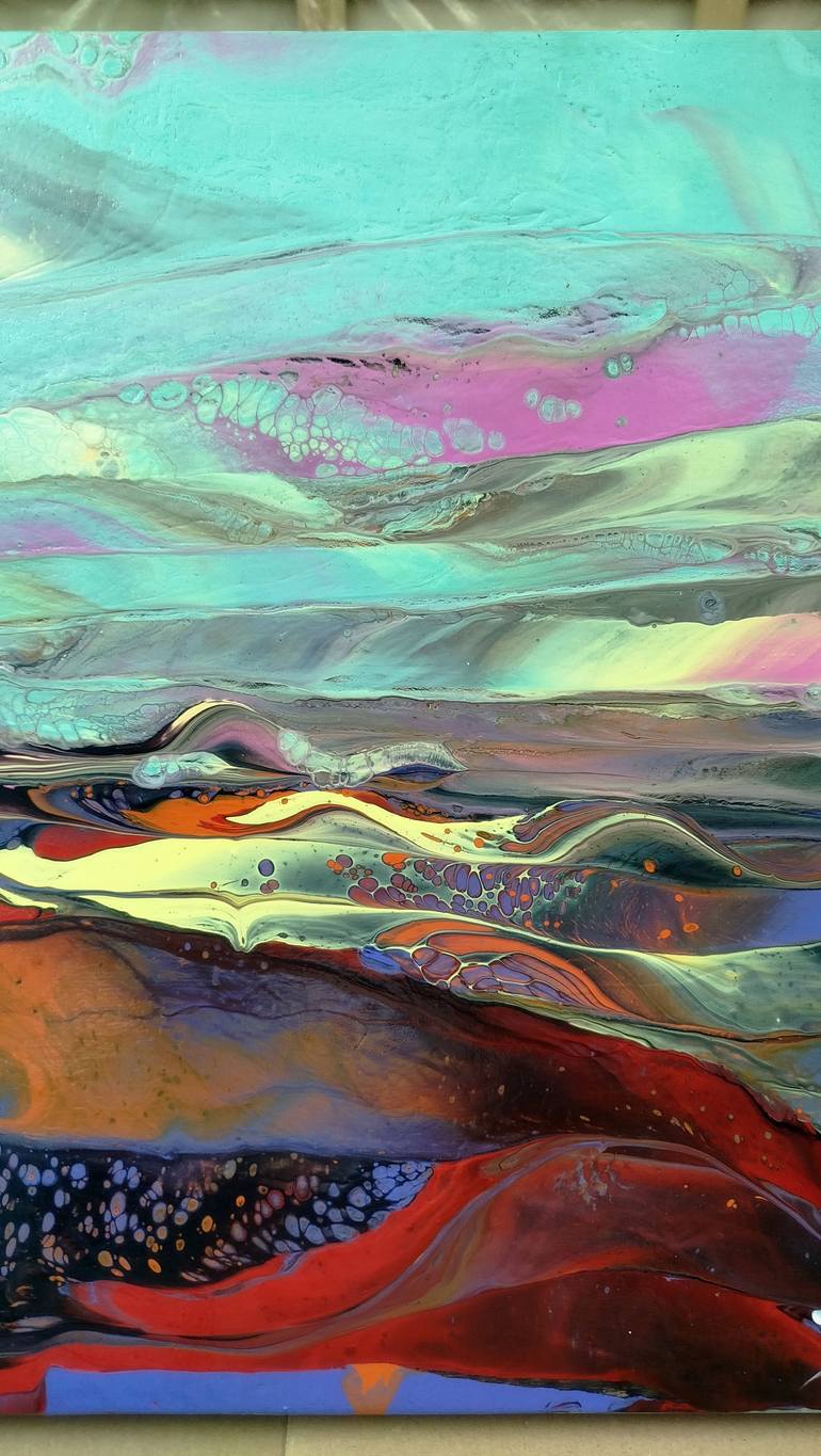 Original Abstract Landscape Painting by Jacob Jugashvili