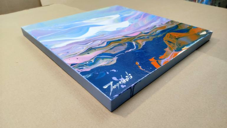 Original Abstract Mountain Painting by Jacob Jugashvili