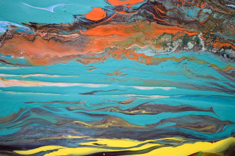 Original Abstract Landscape Painting by Jacob Jugashvili