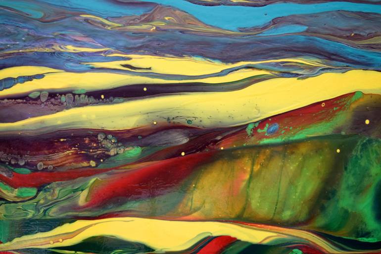 Original Abstract Landscape Painting by Jacob Jugashvili