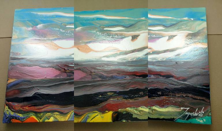 Original Abstract Landscape Painting by Jacob Jugashvili