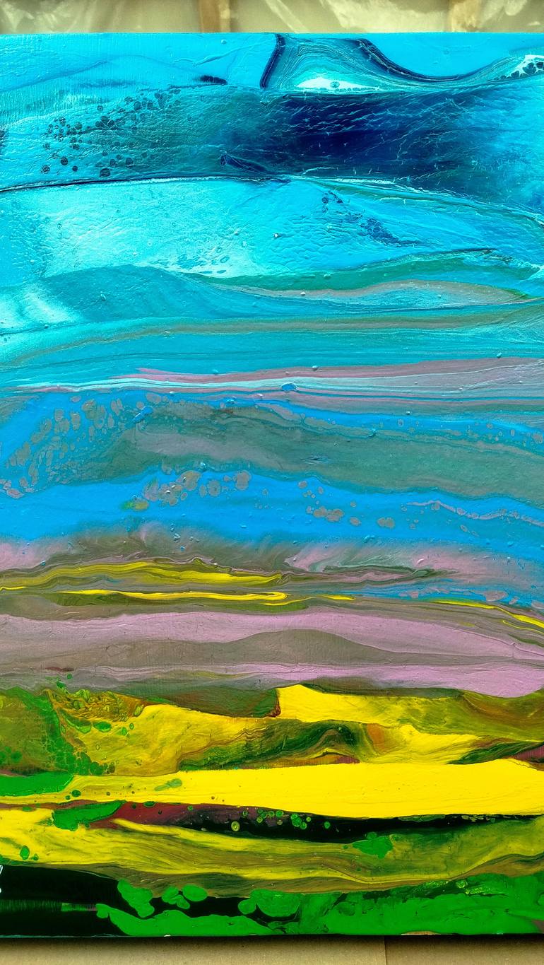 Original Abstract Landscape Painting by Jacob Jugashvili