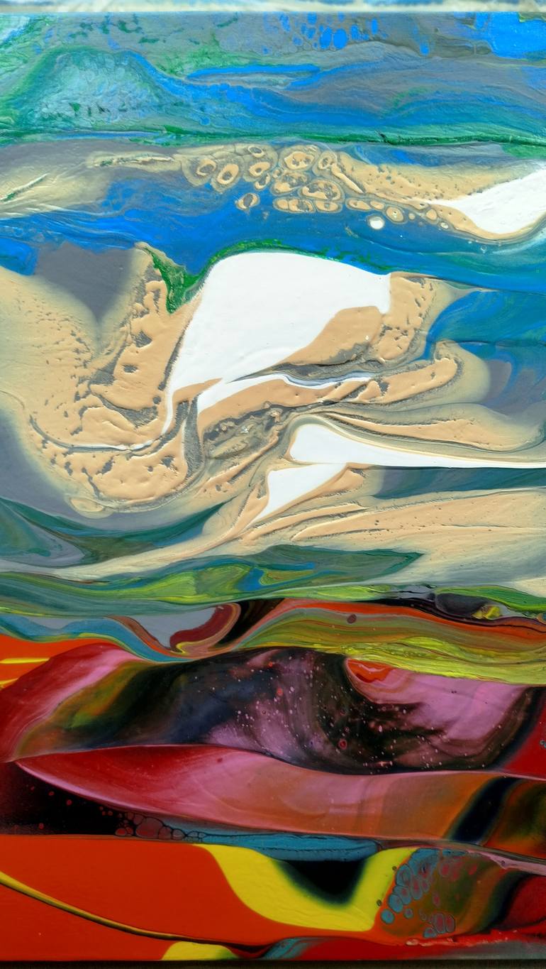 Original Abstract Expressionism Landscape Painting by Jacob Jugashvili