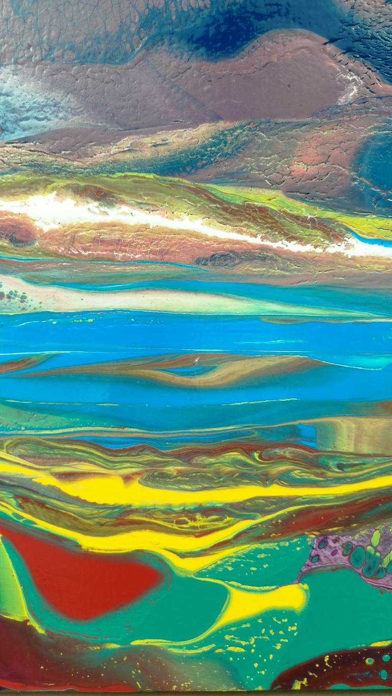Original Abstract Landscape Painting by Jacob Jugashvili
