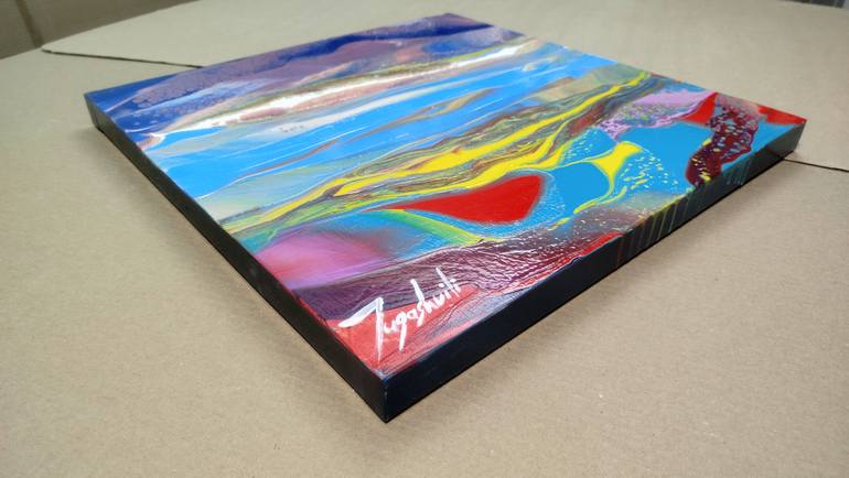Original Abstract Landscape Painting by Jacob Jugashvili