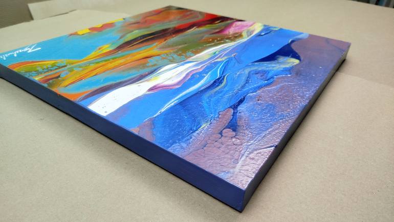 Original Abstract Mountain Painting by Jacob Jugashvili