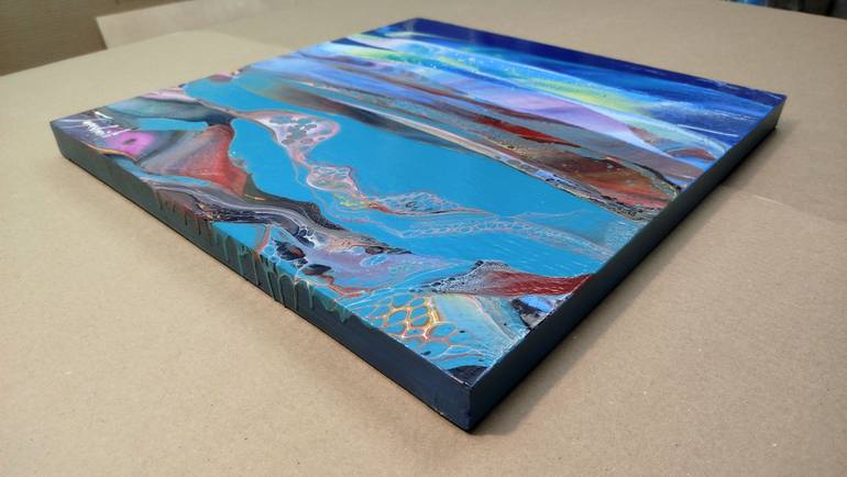 Original Abstract Ocean Painting by Jacob Jugashvili