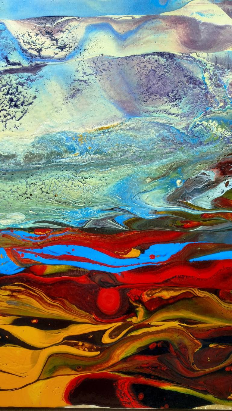 Original Abstract Landscape Painting by Jacob Jugashvili