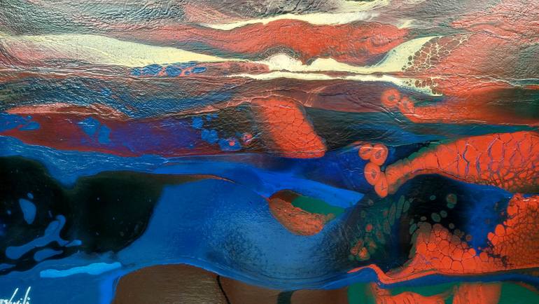 Original Abstract Landscape Painting by Jacob Jugashvili