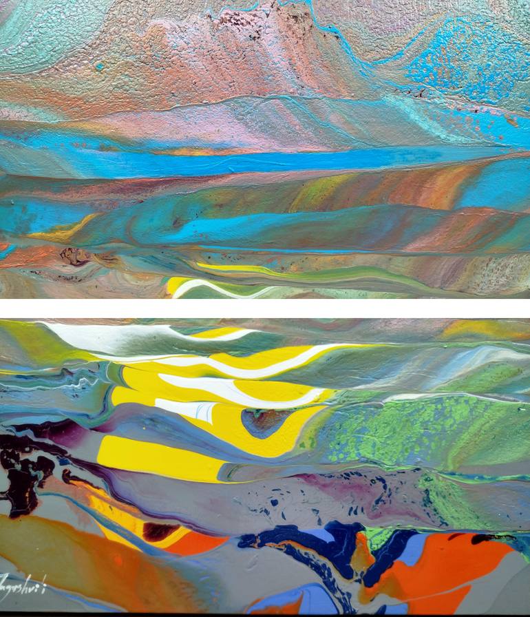 Original Abstract Expressionism Abstract Painting by Jacob Jugashvili