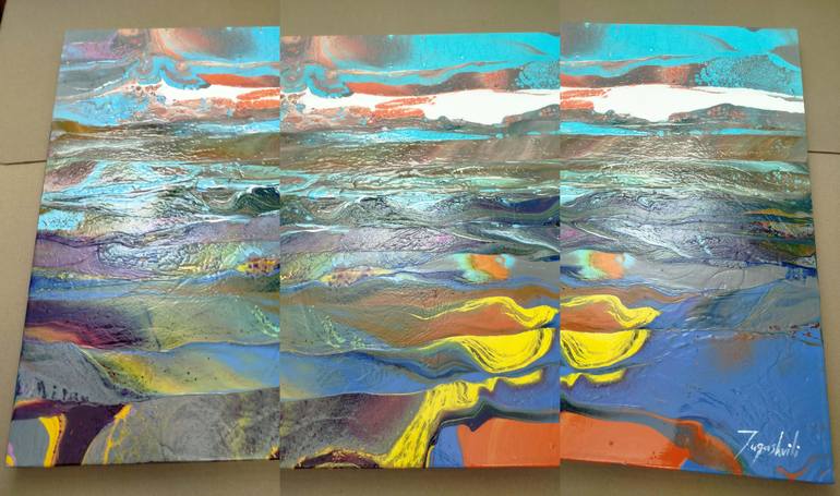 Original Abstract Landscape Painting by Jacob Jugashvili