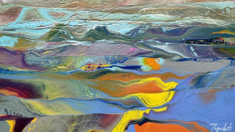 Original Abstract Landscape Painting by Jacob Jugashvili