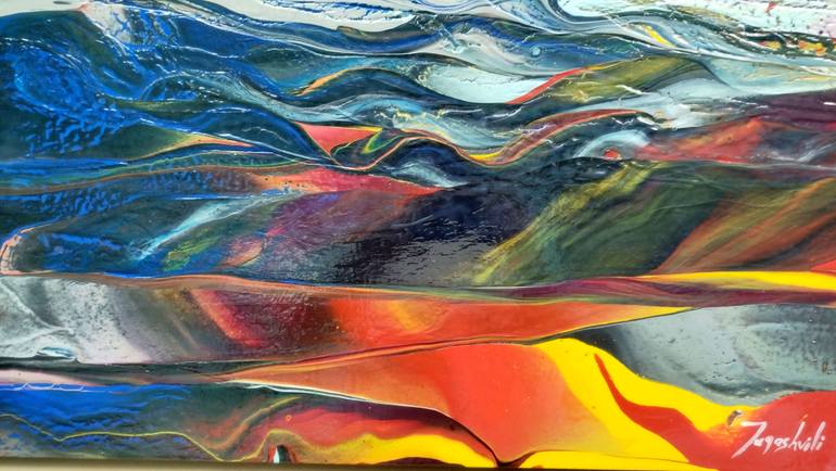 Original Abstract Landscape Painting by Jacob Jugashvili