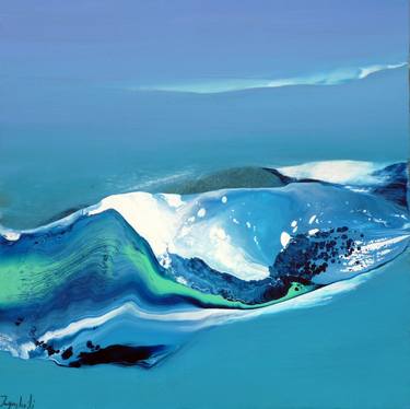 Print of Abstract Seascape Paintings by Jacob Jugashvili