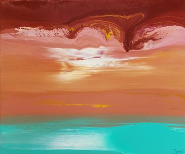 Print of Abstract Seascape Paintings by Jacob Jugashvili