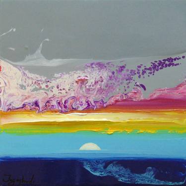 Print of Abstract Seascape Paintings by Jacob Jugashvili