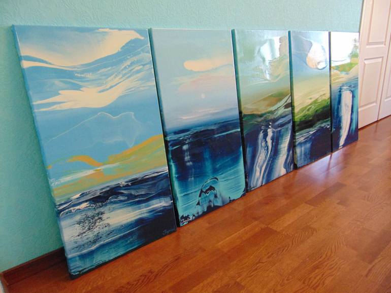 Original Abstract Landscape Painting by Jacob Jugashvili