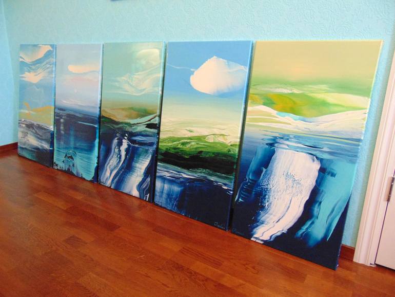Original Abstract Landscape Painting by Jacob Jugashvili