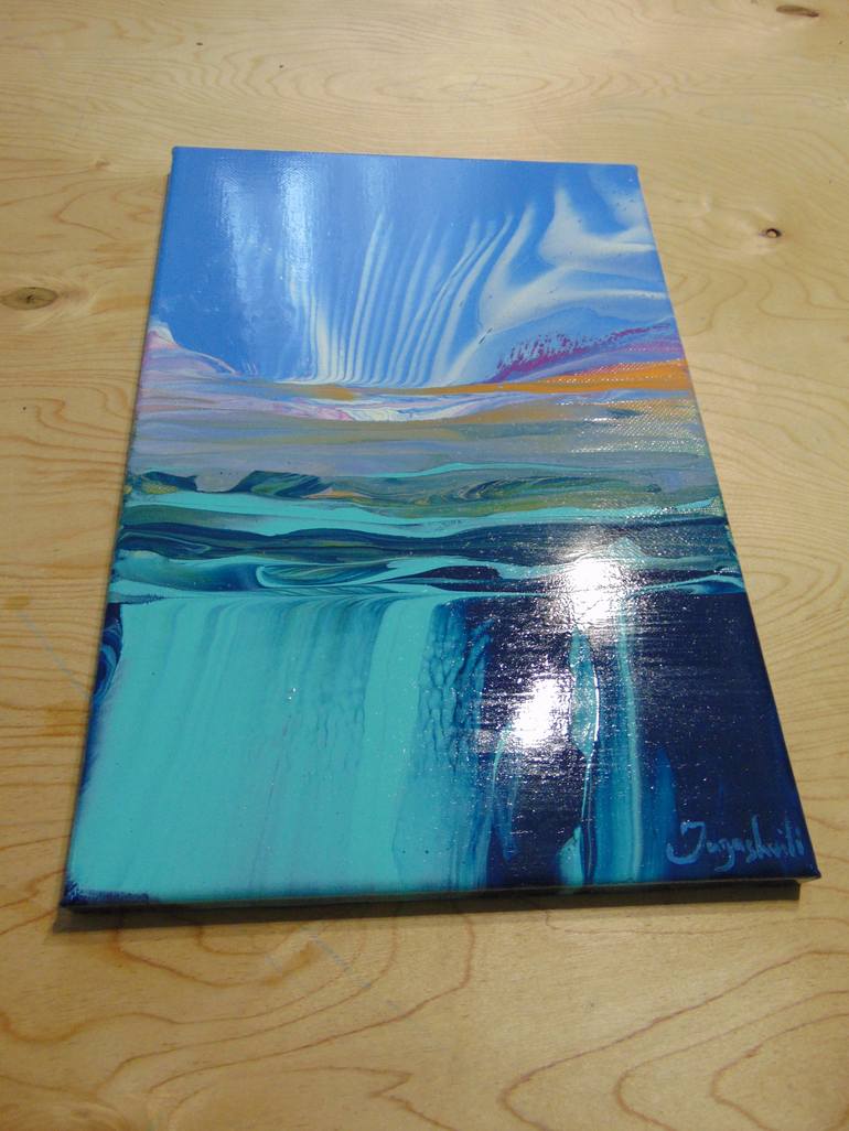 Original Abstract Outer Space Painting by Jacob Jugashvili