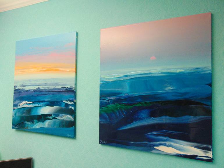 Original Abstract Landscape Painting by Jacob Jugashvili