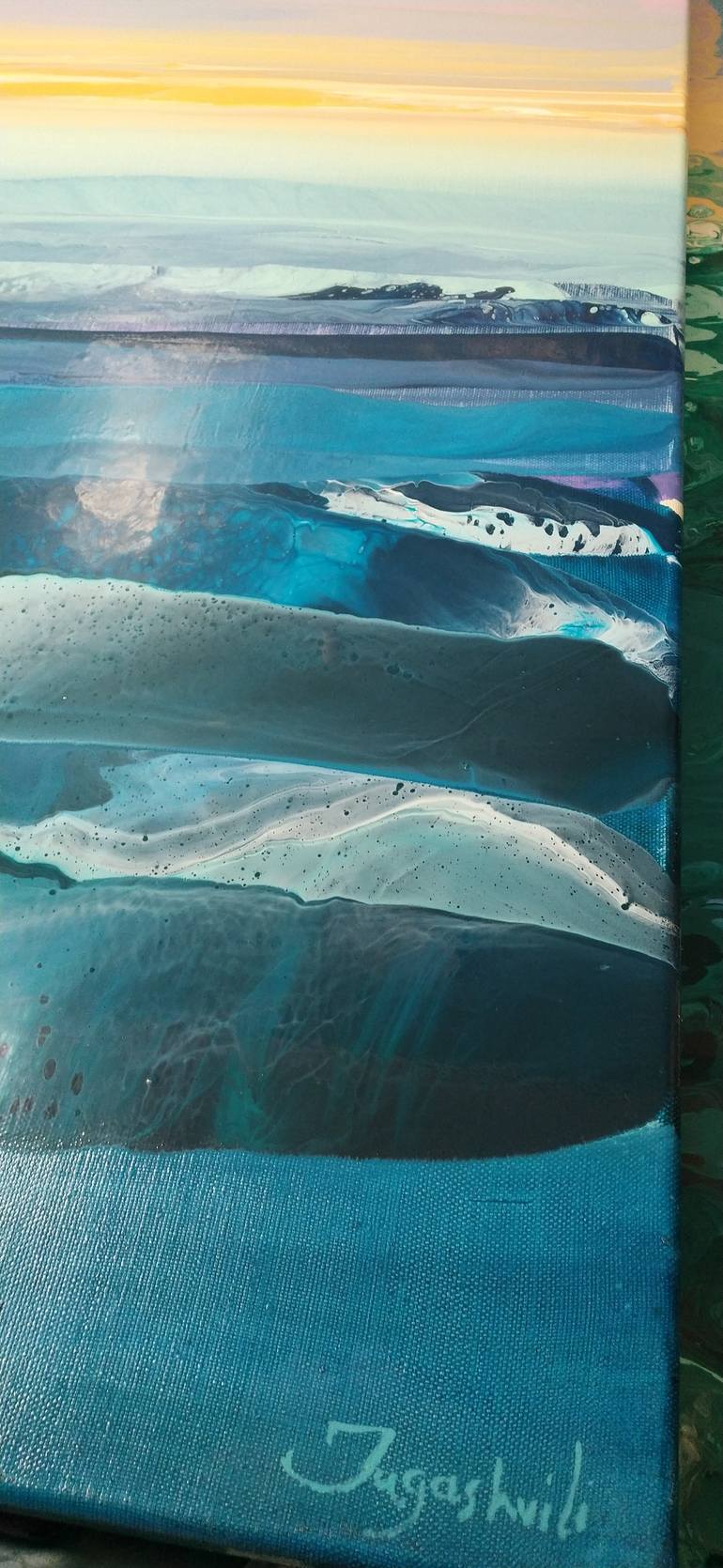 Original Abstract Landscape Painting by Jacob Jugashvili