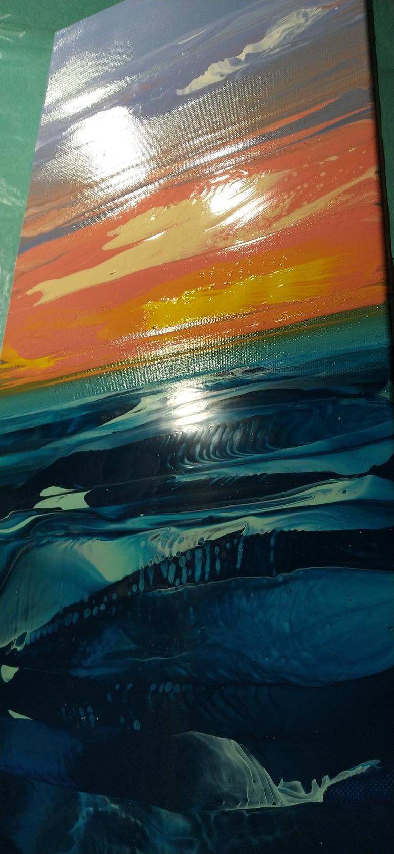 Original Abstract Seascape Painting by Jacob Jugashvili