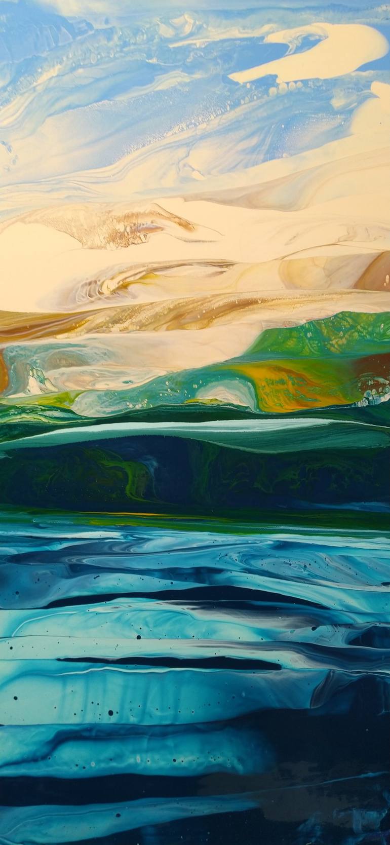 Original Abstract Landscape Painting by Jacob Jugashvili